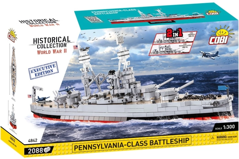 Cobi USS Arizona / USS Pennsylvania executive edition stavebnica bojová loď 2 v 1