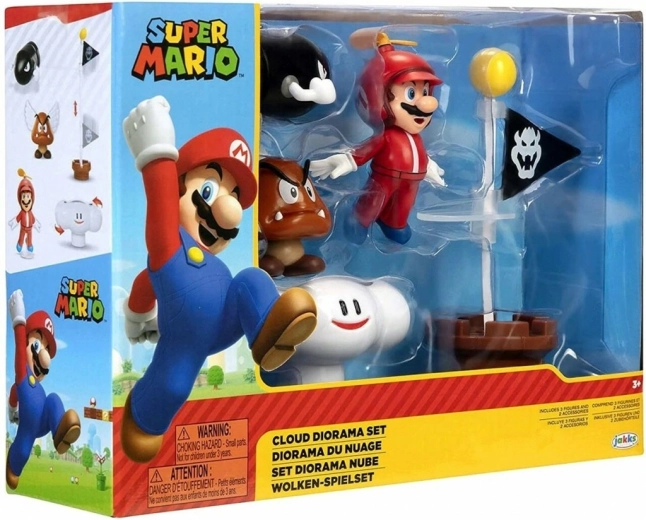 Super Mario cloud dioráma s figúrkami
