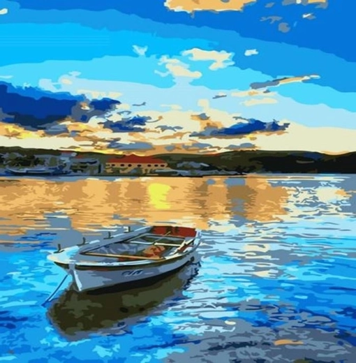 Norimpex Maľovanie podľa čísel Loďka 40 × 50 cm