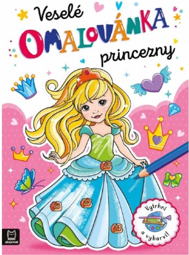 Omaľovánka Veselé princezné vytrhni a vyfarbi - 1 kus