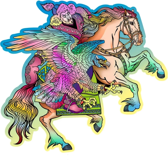 Drevené puzzle Kôň a Orol 250 dielikov