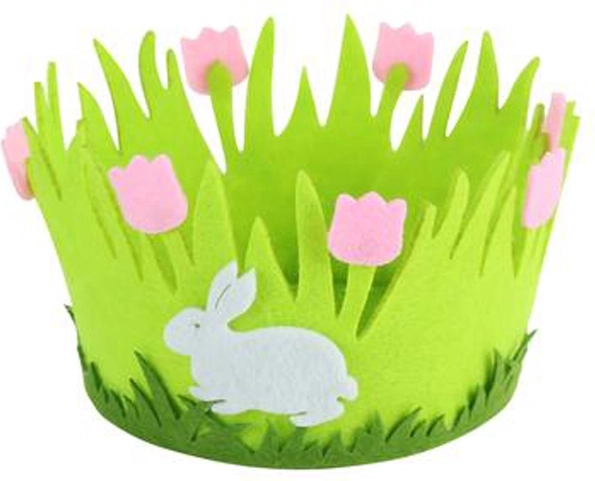 Plstený veľkonočný košík TORO 14 cm, mix motívov