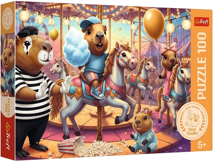 Puzzle kapybar na dovolenke 100 dielikov