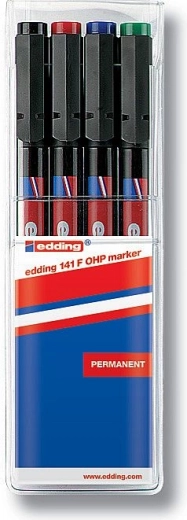 Permanentný popisovač Edding 141 F – sada 4 ks