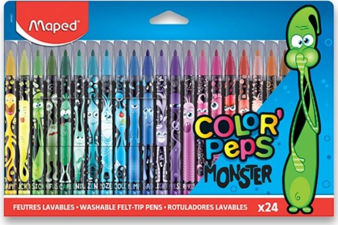 Maped fixky Color'Peps Monster, 24 farieb