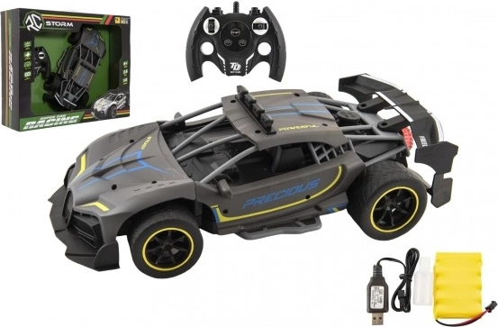 RC športové auto s parným efektom, 2,4 GHz, antracit