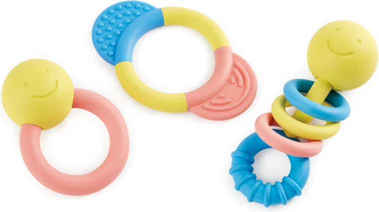Hape Eco Baby sada hrkálok a hryzadiel