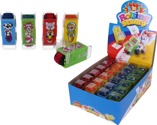Pečiatka 2v1 pre deti – pečiatka a roller so zvieratkami