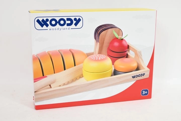 WOODY drevený tác s raňajkami na krájanie - 1 ks