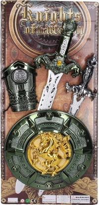 Rytierova súprava so stredovekým mečom