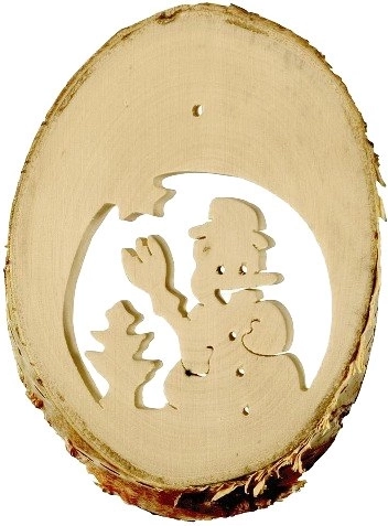 Detská zimná drevená závesná dekorácia 10 ks