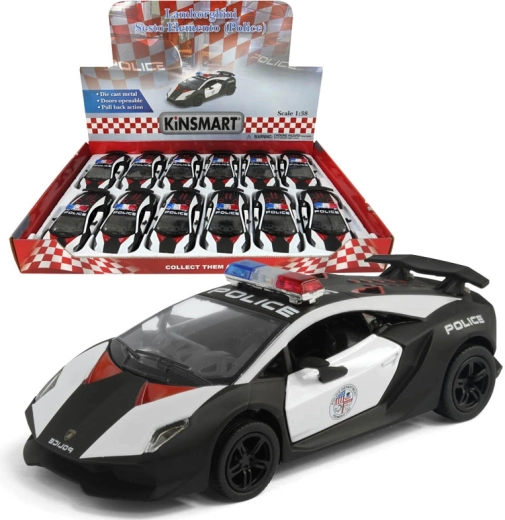 Kovový model auta Lamborghini Sesto Elemento Police 1:38