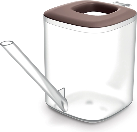 Sklenená čajová kanvička Tubi 1 l s bambusovým viečkom a nehrdzavejúcim sitkom, transparentná/marsala