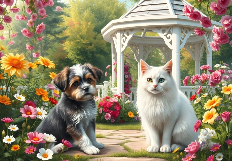 Bluebird puzzle Spoločníci v záhrade 1000 dielikov