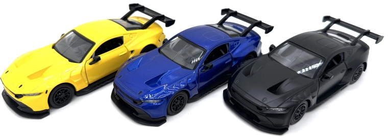 Kovový model auta Ford Mustang GT3 (2024) so svetlami a zvukmi