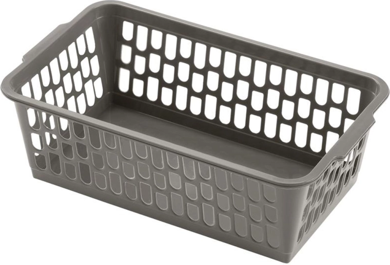 Plastový úložný košík HEIDRUN 25 × 15 × 8 cm – mix farieb