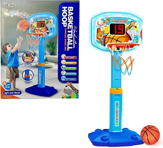 Detský basketbalový kôš s doskou, svetlami a zvukmi