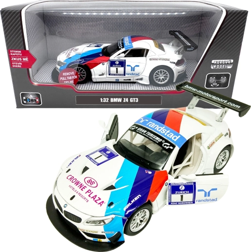 Kovový model 1:32 BMW Z4 GT3 – biele prevedenie