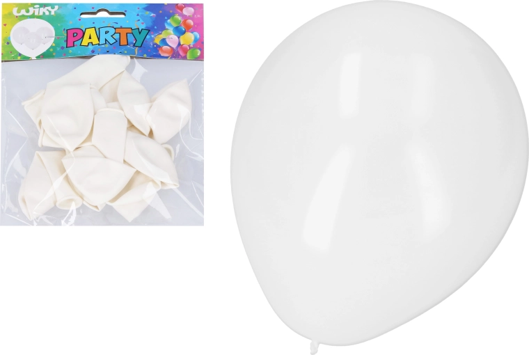 Biely nafukovací balón 30 cm – 10 ks