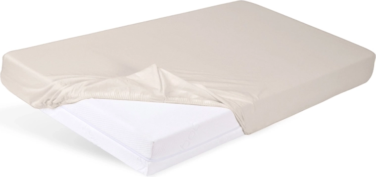 Babymatex napínacia plachta jersey 60 × 120 cm svetlá béžová