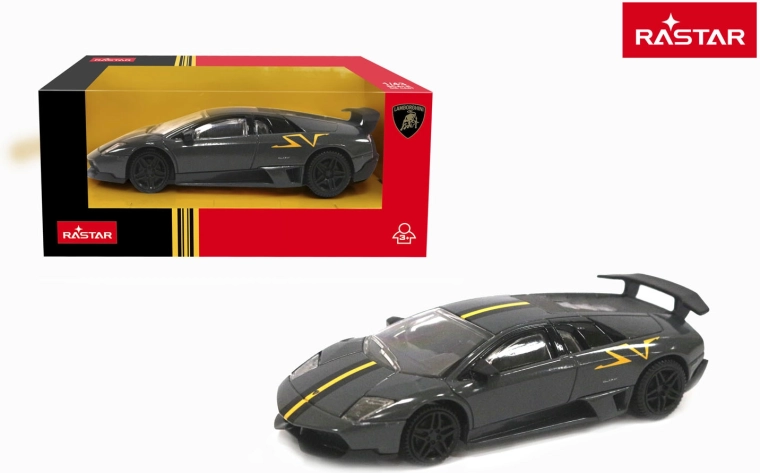 Model auta Rastar Lamborghini Murciélago LP 670-4 SV Superveloce 1:43 sivý