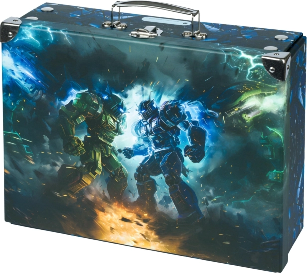 Skladací školský kufrík Roboti