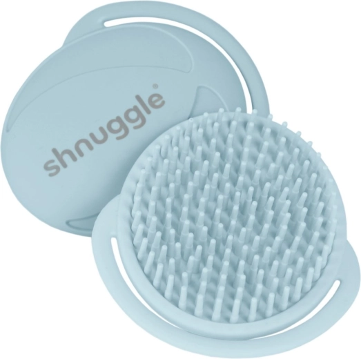 Shnuggle detská silikónová kefka blue