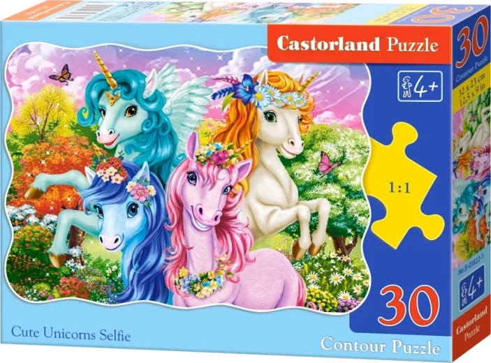Castorland puzzle Jednorožci 30 dielikov