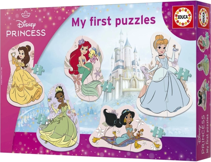 Educa Baby progresívne puzzle Princezné 5v1 (3–8 dielikov) – 1 kus