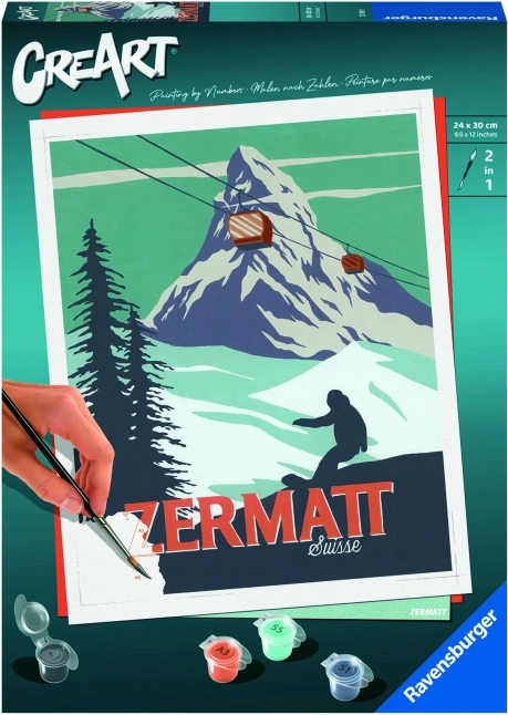 Creart zermatt, švajčiarsko – maľovanie podľa čísel