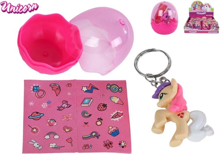Prívesok na kľúče jednorožec s prekvapením