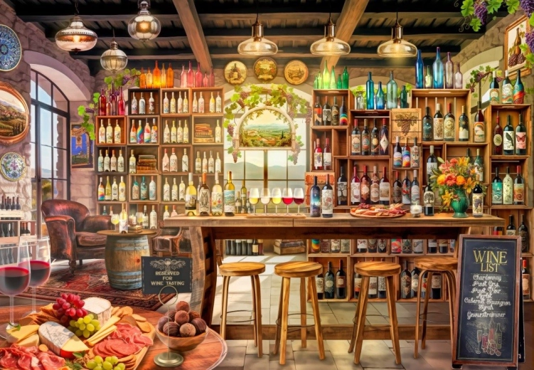 Puzzle ochutnávka vín 1000 dielikov BLUEBIRD