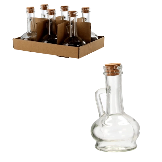 Sklenená fľaša s korkom a uchom 150 ml