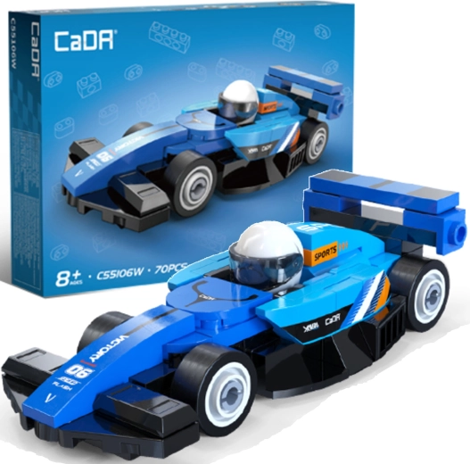 Stavebnica CaDA pretekárske auto Circuit Racing Car blue (70 dielikov)