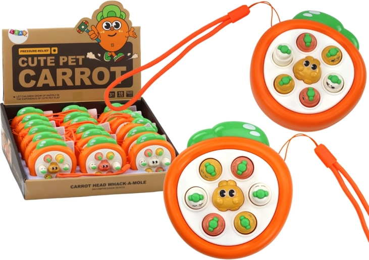 Mini arkádová hra Wac A Mole Carrots Orange