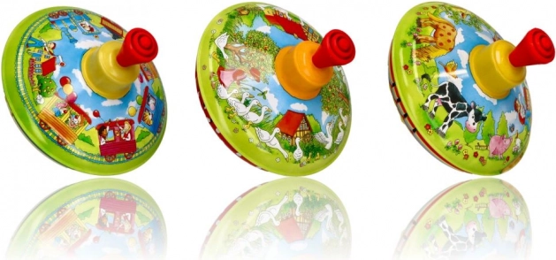 Klasická plechová káča s farmárskymi obrázkami