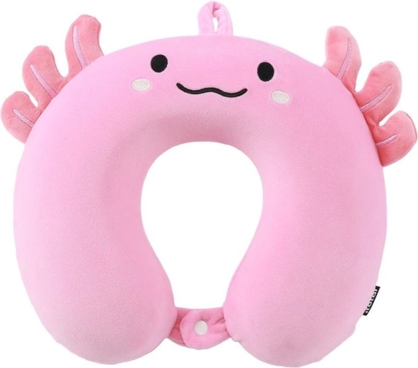 Cestovný vankúš rožok ružový axolotl