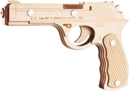 Drevené 3D puzzle pištole Beretta M9