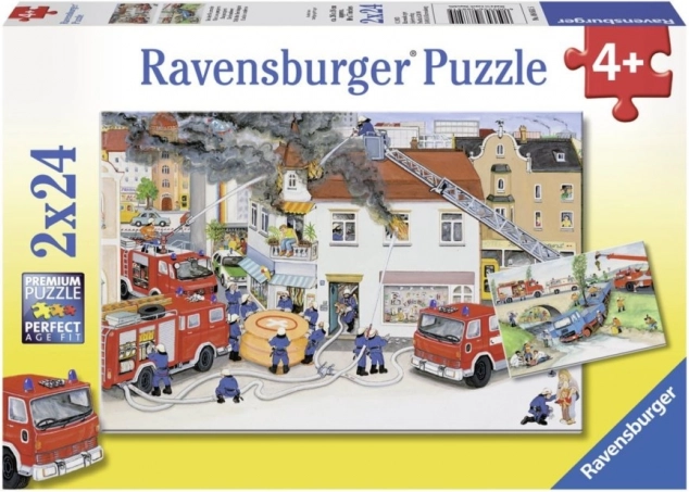 Ravensburger puzzle Požiarna stanica 2x24 dielikov