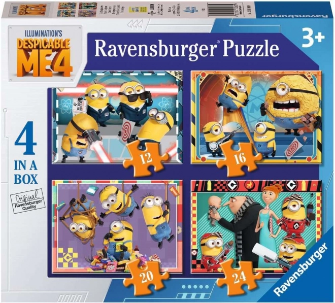 Ravensburger puzzle Ja, zloduch 4 – sada 4 puzzle (12–24 dielikov)