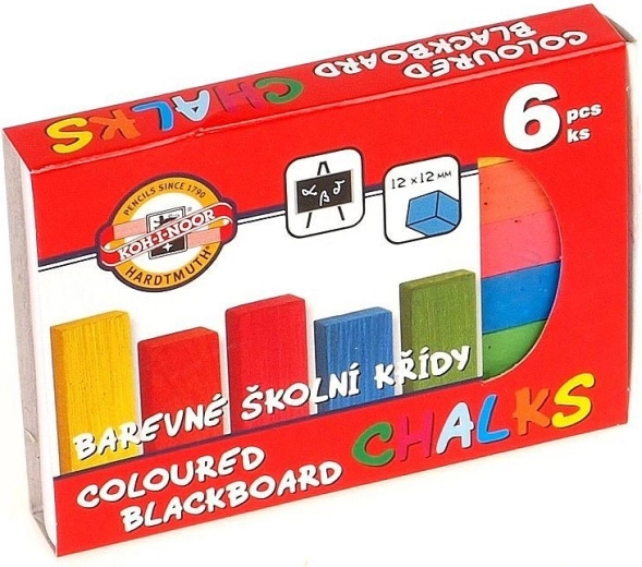 Školská farebná krieda 6 ks