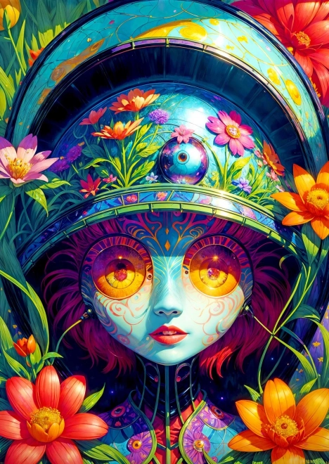 Enjoy puzzle Kvetinová bojovníčka 1000 dielikov