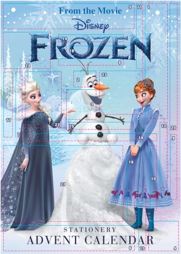 Frozen adventný kalendár s papiernickými prekvapeniami