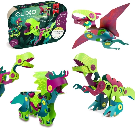 Clixo Dinosaury – sada 22 magnetických dielikov