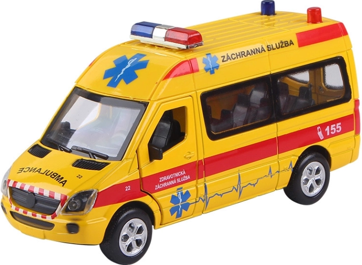 Auto záchranári 1:36 so zvukmi a svetlami, pull-back