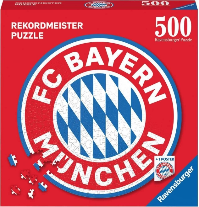 Okrúhle puzzle FC BAYERN – logo, 500 dielikov
