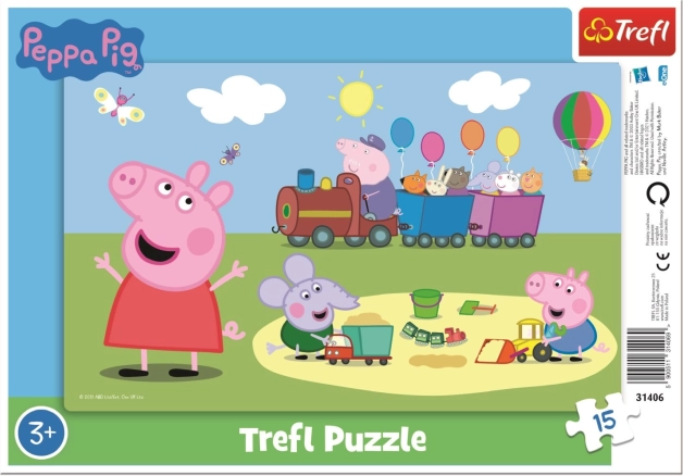 Puzzle 15 dielikov Vláčik Peppa Pig