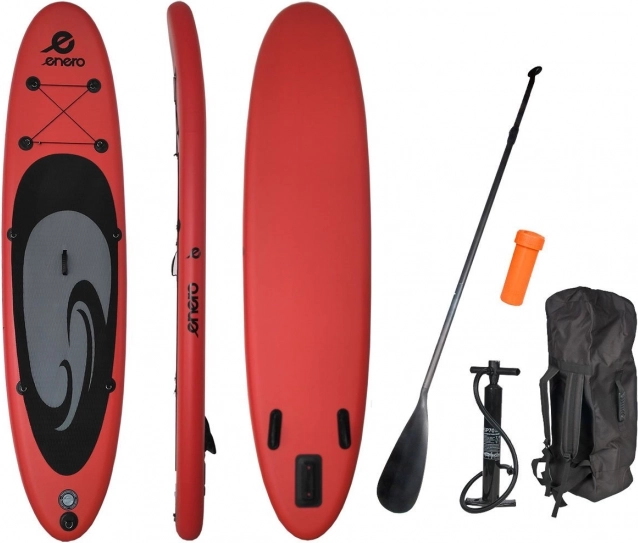 Paddleboard ENERO 320 cm červeno-čierno-sivý