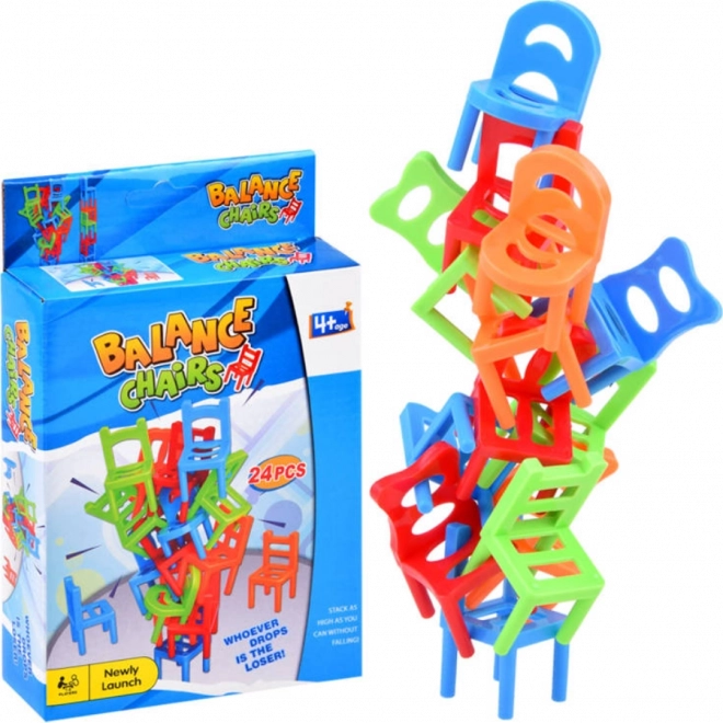 Balančná stolová hra padajúce stoličky – 24 ks