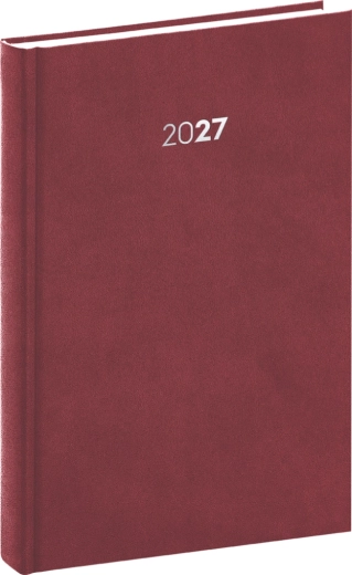 Notique denný diár Balakon 2027 bordový 15 × 21 cm